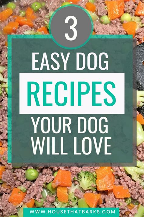 Although this list is on. 3 Easy Vet Approved Homemade Dog Food Recipes #dog food ...