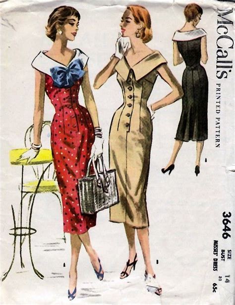 Mccalls 3646 1956 Vintage Sewing Patterns Mccalls Sewing Patterns