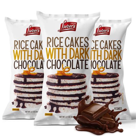 Liebers Dark Chocolate Rice Cakes Kosher Certified Dairy Free Gluten