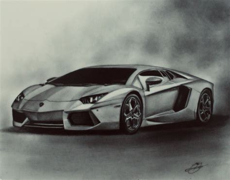 Tonal Drawing Of A Lamborghini Car Drawings Car Drawing Pencil Cool