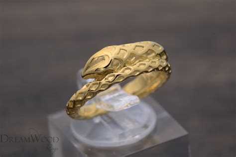 Gold Ouroboros Ring Dreamwood Rings Dreamwood Custom