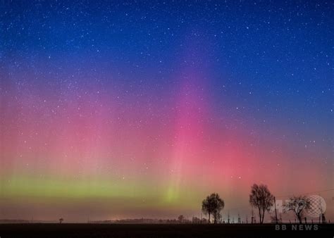 夜空を彩るオーロラ、ドイツ 写真3枚 国際ニュース：afpbb News