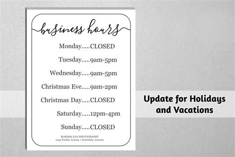 Labace Christmas Office Closed Sign Template