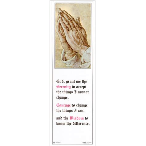 Printable Bookmarks Flowers Serenity Prayer Instant Download 4 Best