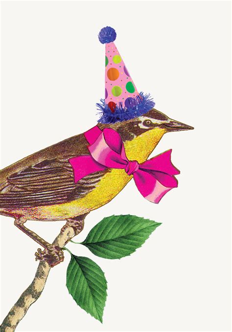 Birthday Bird Mini Card P Flynn Design