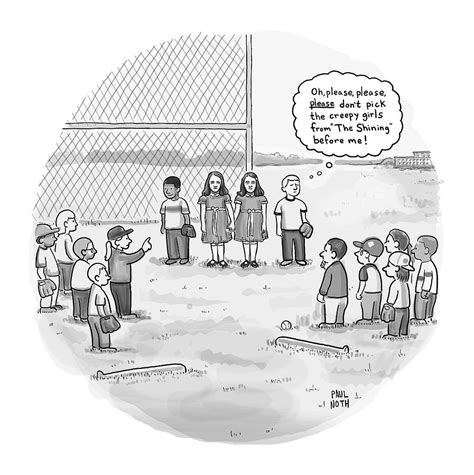 A Little Boy Waiting To Be Picked For A Baseball Drawing By Paul Noth