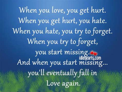 Famous quotes about falling in love and getting hurt: Missing You Quotes Pictures and Missing You Quotes Images with Message - 8