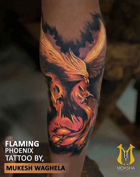 Flaming Phoenix Tattoo By Mukesh Waghela The Best Tattoo Artist In Goa