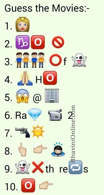 In messages, but you you have to complete item collections to use them, and you have to collect multiples of each item emoji in the sets. Whatsapp Puzzles: Guess These Latest Movie Names From ...