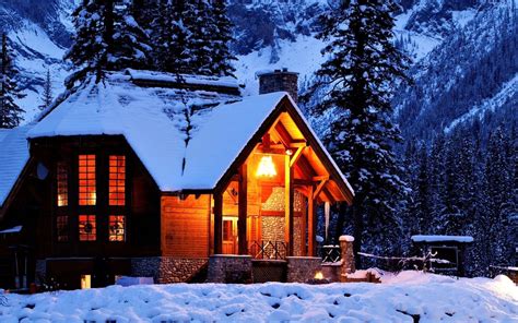 Snow Nature Light House Night House Phone Wallpapers
