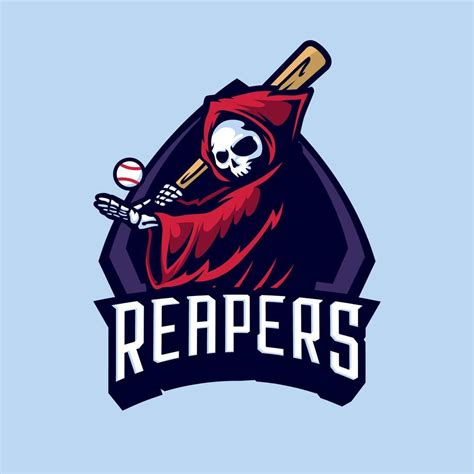 Evil Grim Reaper Sport Mascot Logo Badge Illustration 6947446 Vector