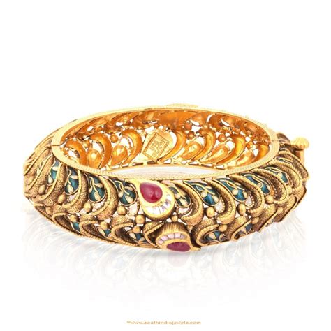 Gold Bangle Design From Malabar Gold And Diamonds South India Jewels