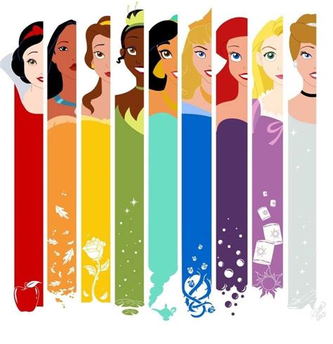Disney Princess Rainbow Princesas Disney Disney Disney Dream