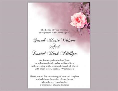 Nous ne pouvons afficher une version tronquée de ce document word d'une page en raison de la présence d'images. DIY Wedding Invitation Template Editable Word File ...