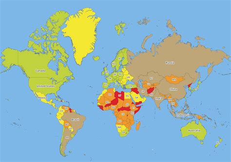 This Map Reveals The Worlds Most And Least Dangerous Countries