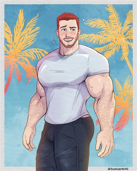 tiburo on twitter rt simshenkos connor and his coconuts in a tight 𝘵𝘪𝘨𝘩𝘵 tshirt 👕👀 bara