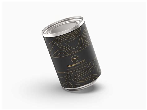 Download Free Tilted Tin Can Mockup (PSD)