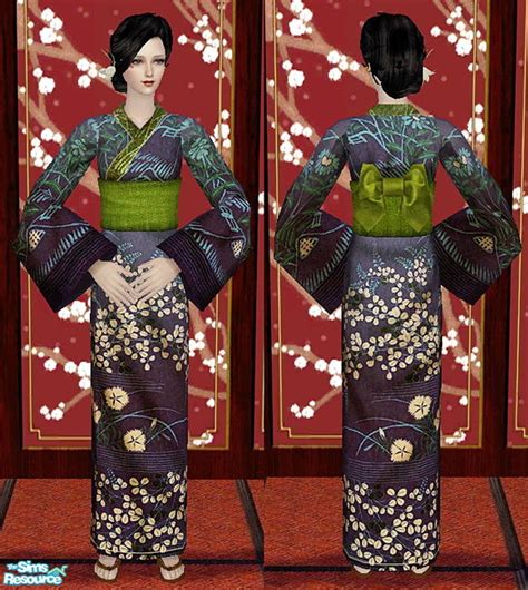 The Sims Resource Geisha Kimonos For Af Leaf