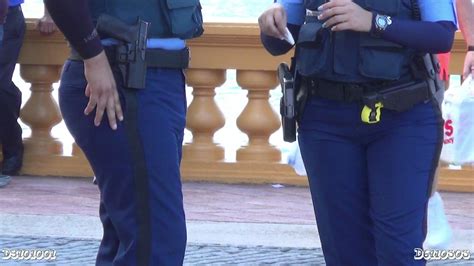 Female Puerto Rican Police Officer Equipped With Taser And Pistol Youtube