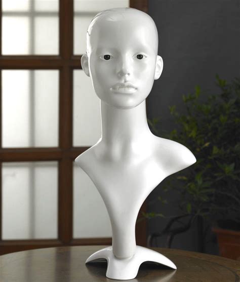 Elegant White Gloss Female Mannequin Head