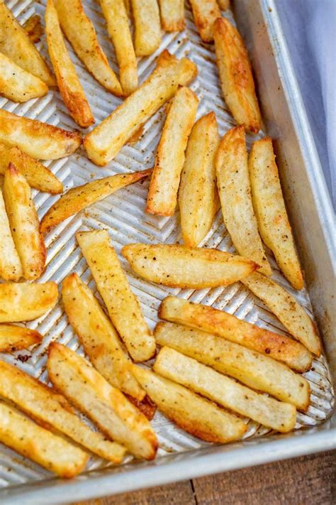 1) peel the potatoes and cut them. Baked French Fries | Recipe | French fries baked, Homemade ...