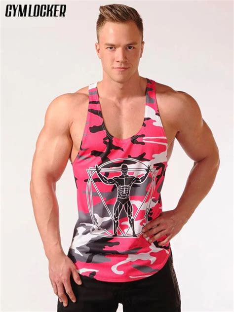 Gymlocker New Gyms Camouflage Fitness Men Tank Top With Mens