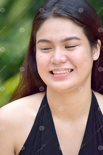 a happy beautiful filipina female woman stock image image of minority