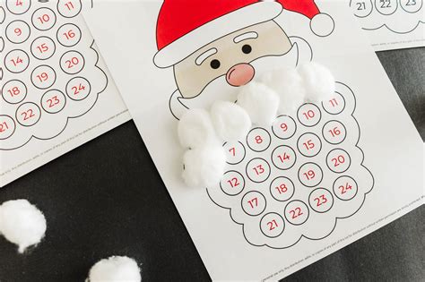 Santa Beard Christmas Countdown Printable Friday Were In Love