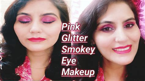 Pink Glitter Smokey Eye Makeup Tutorial Glitter Eye