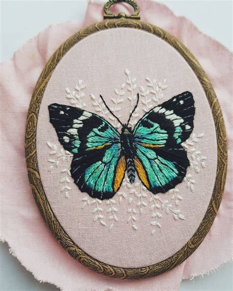 Embroidered Butterfly Butterfly Embroidery Embroidery Tattoo