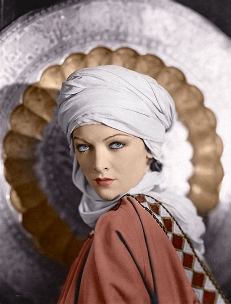 myrna loy pictured for the film renegades 1930 colorized by luiz adams celebrity photos