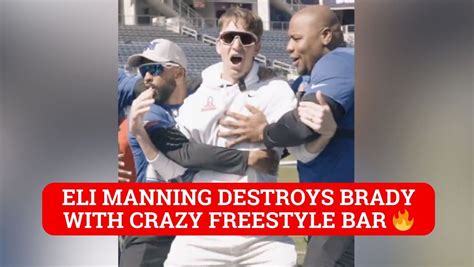 eli manning goes viral for dropping major diss on tom brady during rap battle tmspn