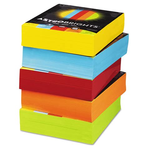 Color Paper Five Color Mixed Carton By Astrobrights® Wau22999