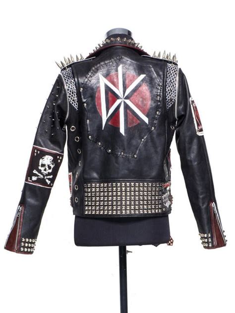 My diy punk leather jacket circa may 2019. RWB Jacket | Punk jackets, Diy leather jacket, Custom leather jackets