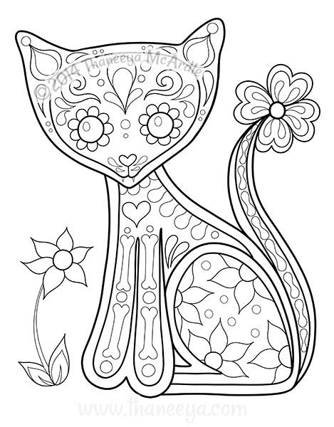 See more ideas about coloring pages, day of the dead, skull coloring pages. Day of the Dead Coloring Book by Thaneeya McArdle ...