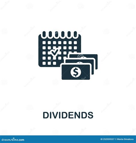 Dividends Icon Monochrome Simple Line Stock Market Icon For Templates