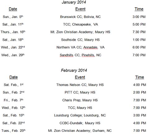 Basketball Schedule 2014 Winter Bryant And Stratton College
