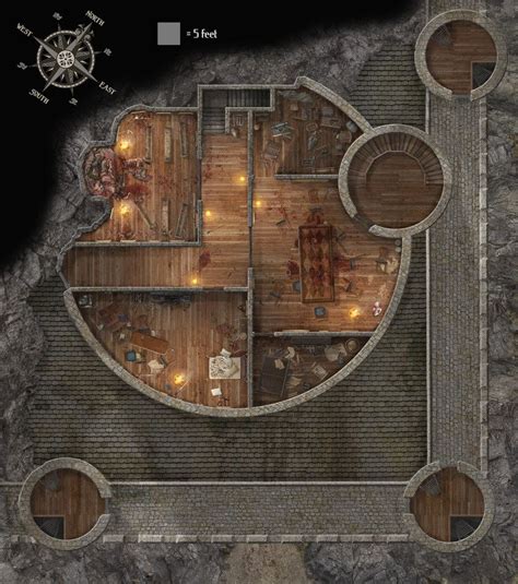 Fort Rannick 2nd Floor By Hero339 Fantasy Map Maker Tabletop Rpg