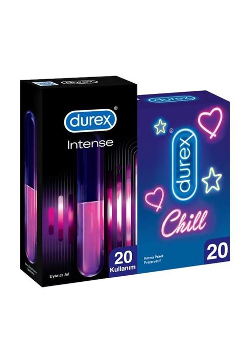 Durex Chill Karma Paket Prezervatif 20li Intense Uyarıcı Jel 10 Ml