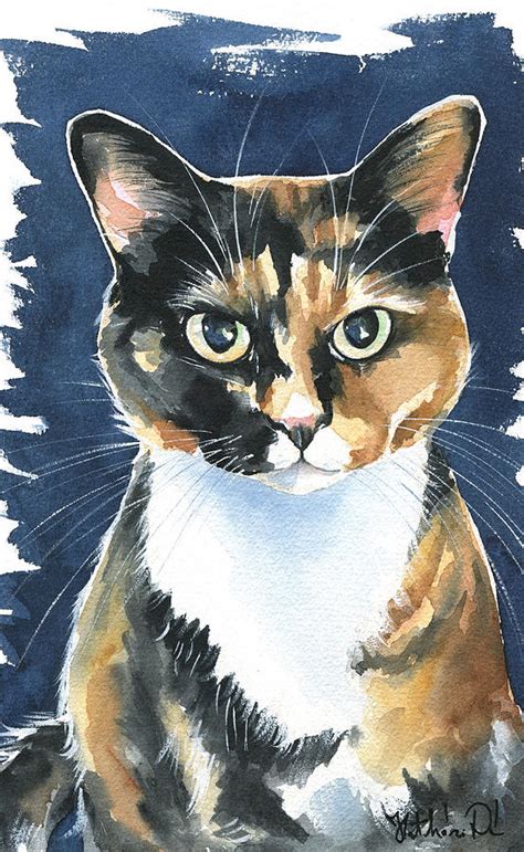 Original Watercolor Painting Cat Painting Water Color Hand Painted Cat