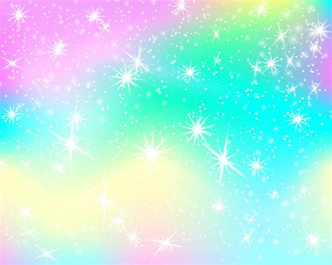 Unicorn Rainbow Background Holographic Sky Pastel Color Bright Mermaid