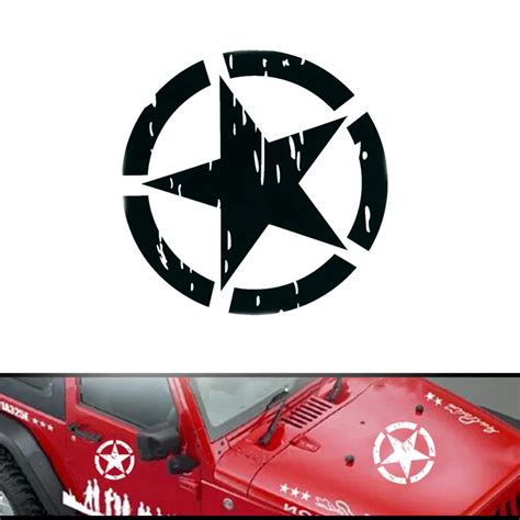 Pcs Five Pointed Star Car Decal Vinyl Graphics Side Stickers Body