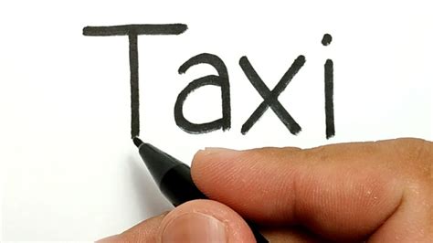 Sopir taksi 2 (taxi driver 2). WOW, belajar cara menggambar kata TAXI menjadi gambar ...