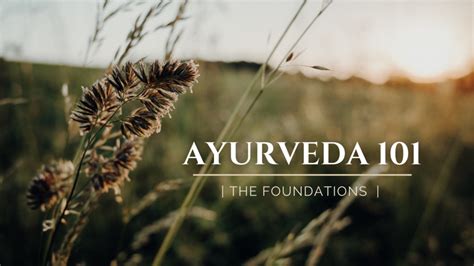 Ayurveda 101 Foundational Teachings Anna Welle Ayurveda