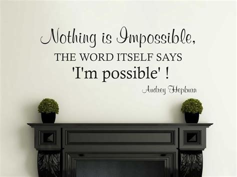 Inspirational Quote Nothing Is Impossible Wall Art Etsy