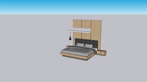 Bed With Back Panel 3d Warehouse
