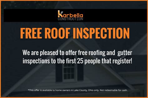 Find and compare local roof inspection for your job. Free Roof Inspection - Karbella Construction