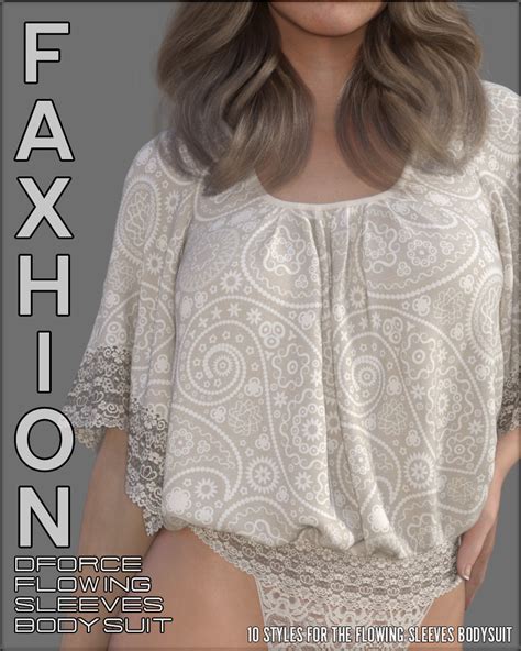 faxhion dforce flowing sleeves bodysuit 3d figure assets vyktohria