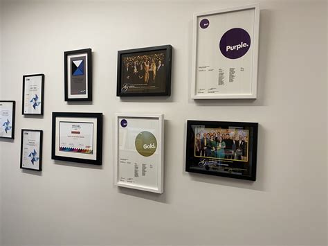 Best Design Awards Certificates On Display Wall Display Gallery Wall