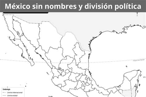 Mapa De México Con División Política Y Sin Nombres